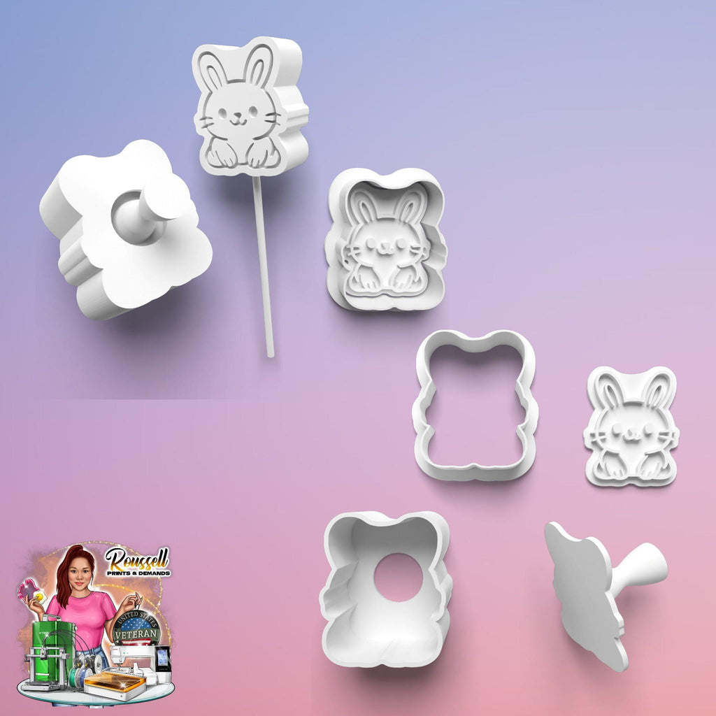 Easter bunny theme Cake pop mold 3d printed