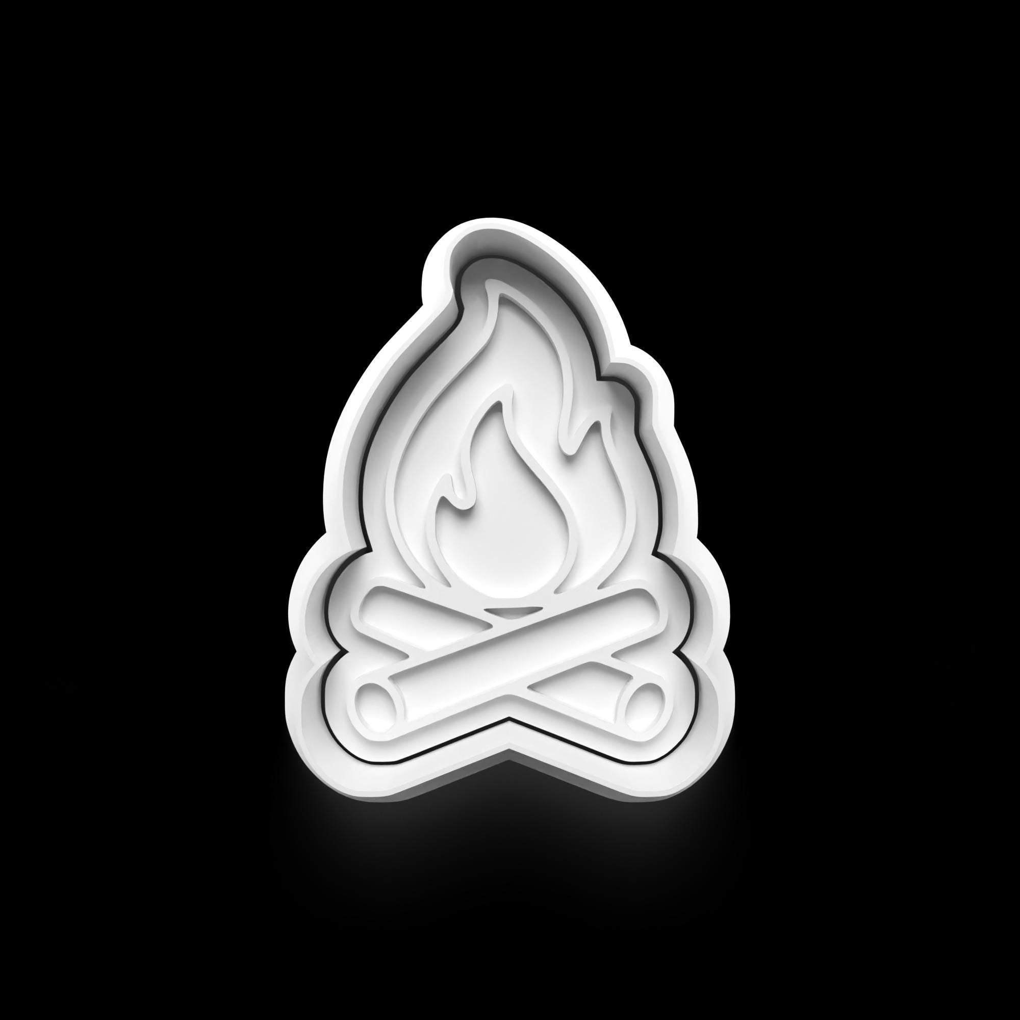 Camping Theme Cookie Cutter: 3D Printed Fondant Cutter