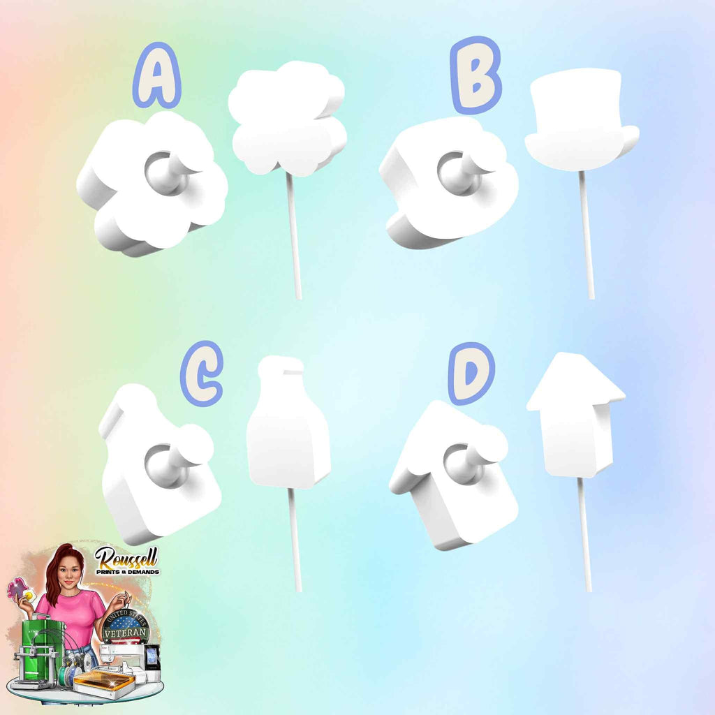 New year theme Cake pop mold 3d printed