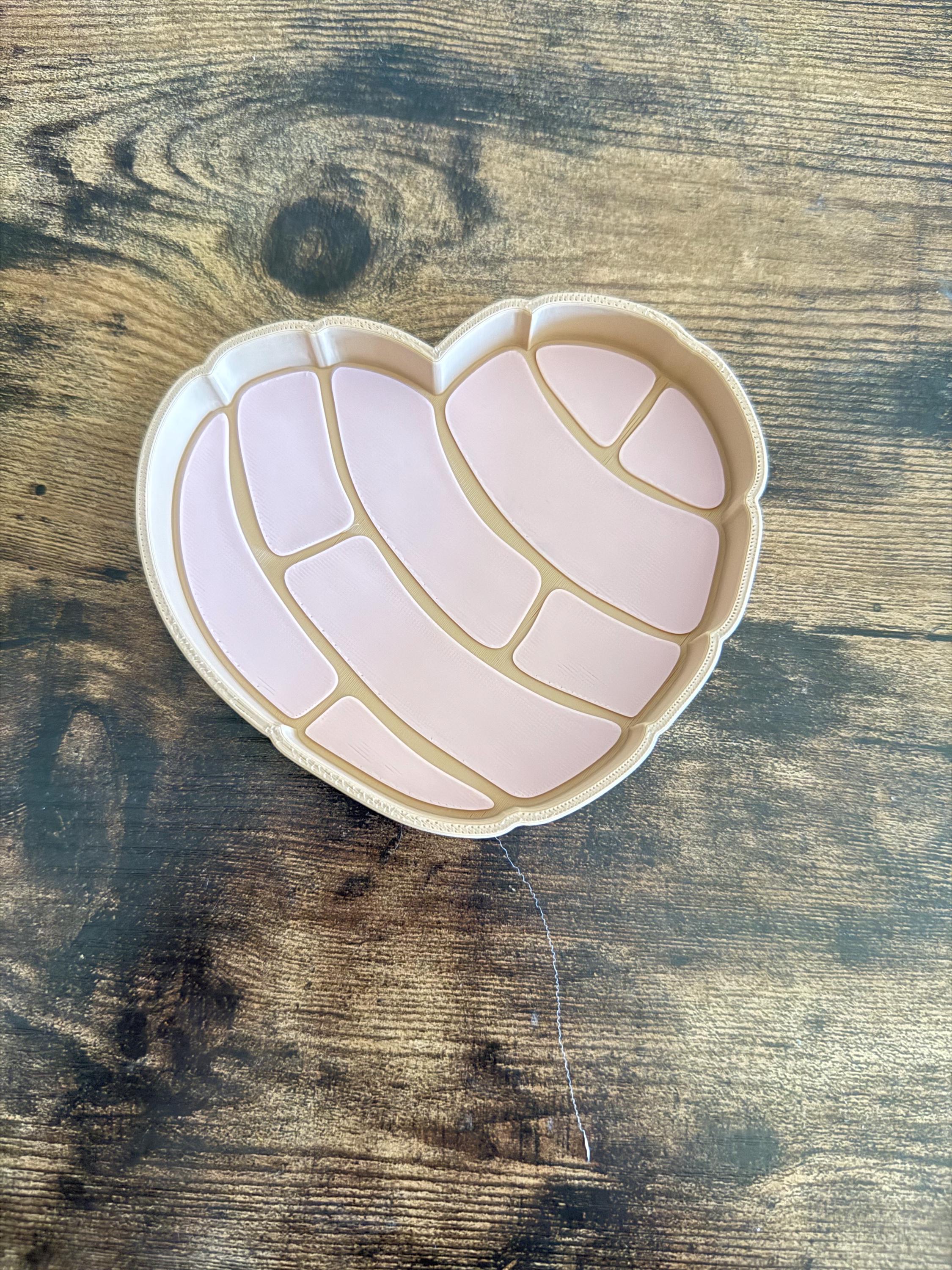 Heart Concha  trinket tray 3d printed PLA