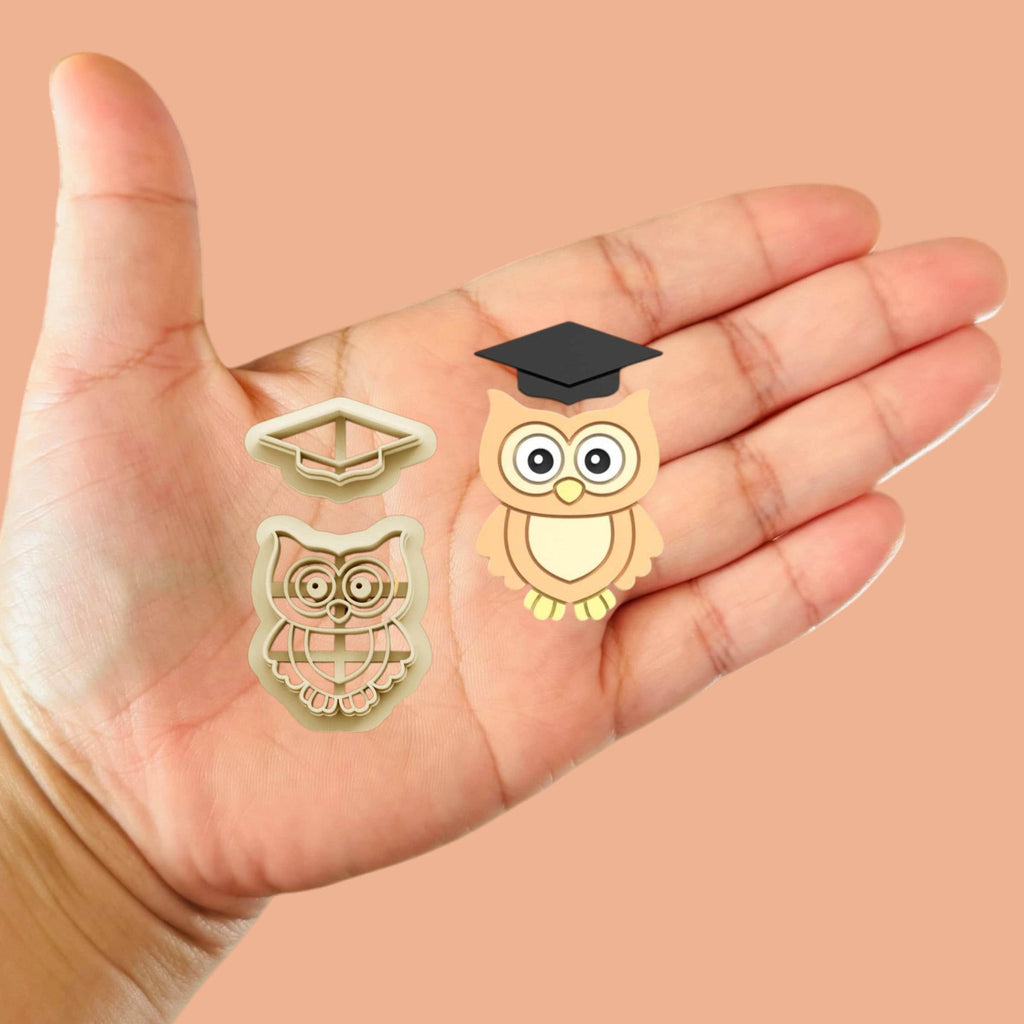 Owl with Mortarboard Clay Cutter, Autumn Clay Cutters