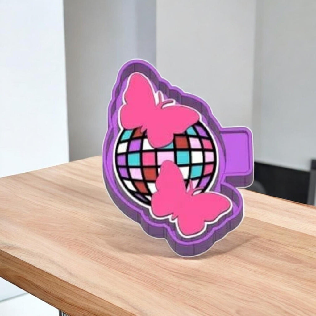 Disco ball with butterfly Freshie Mold/ 3d molder