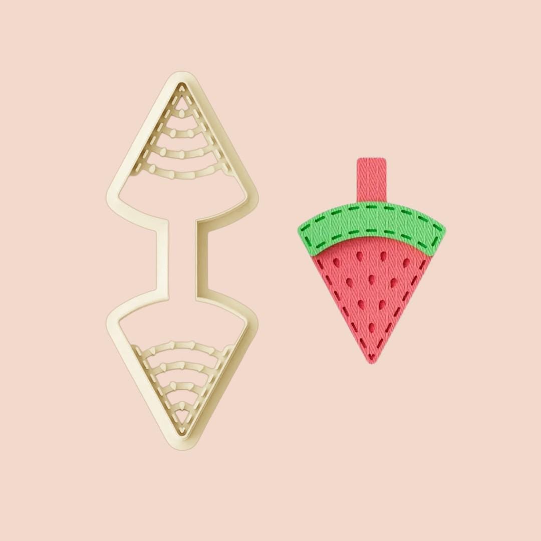 Watermelon Leather Keychain Clay Cutter: Stitch Keychain Cutters