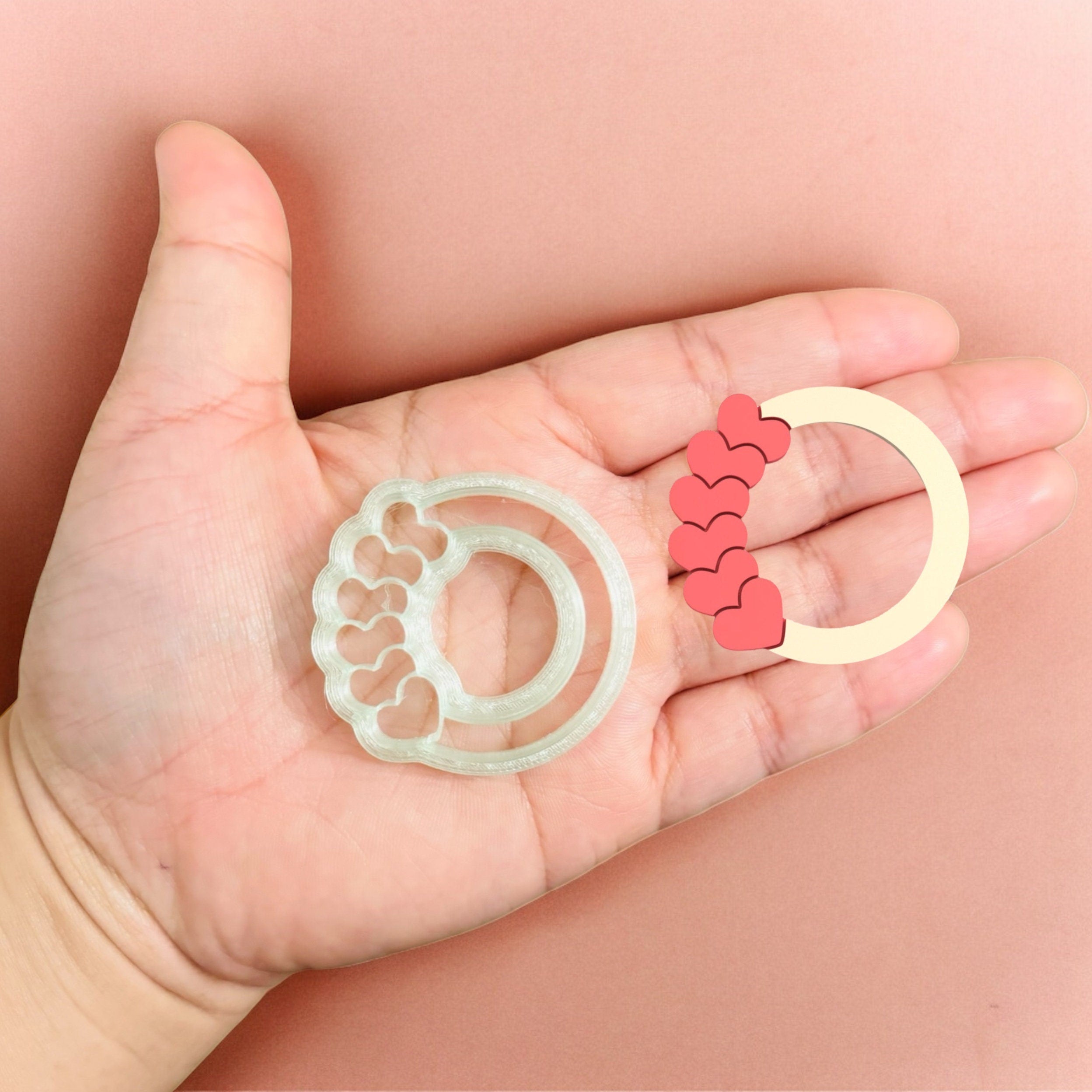Circle Hearts Polymer Clay Cutter