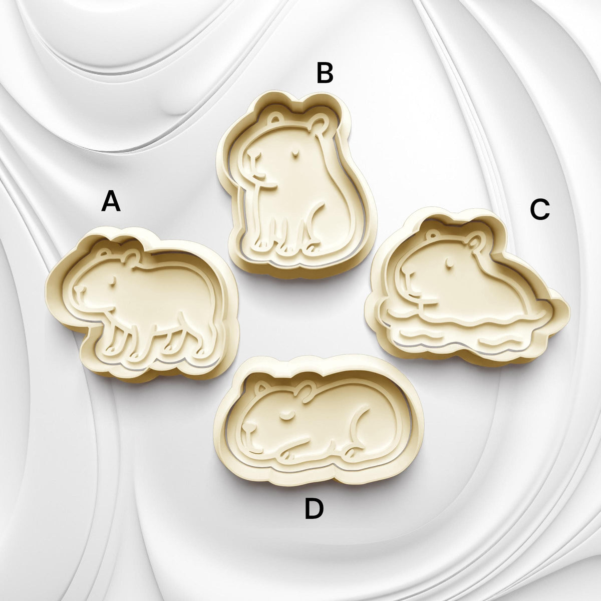 Capybara Cookie Cutter: 3D Printed Fondant Clay Cutter
