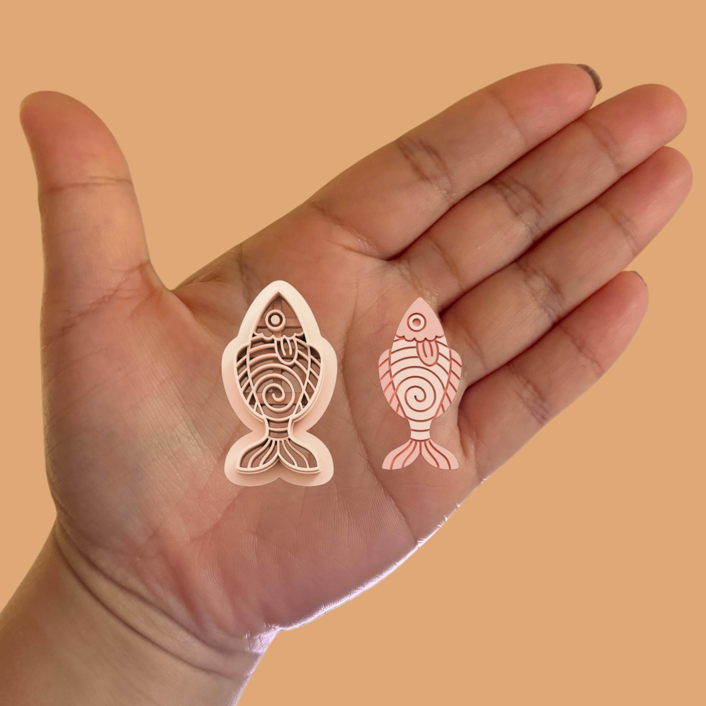 Fairy Fish C Polymer clay cutter