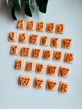 Valentines Alphabet with Hearts Polymer clay cutter