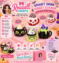 Spooky drink fidget clicker 3D printed Halloween mug set with skull black cat Frankenstein and witch cauldron styles