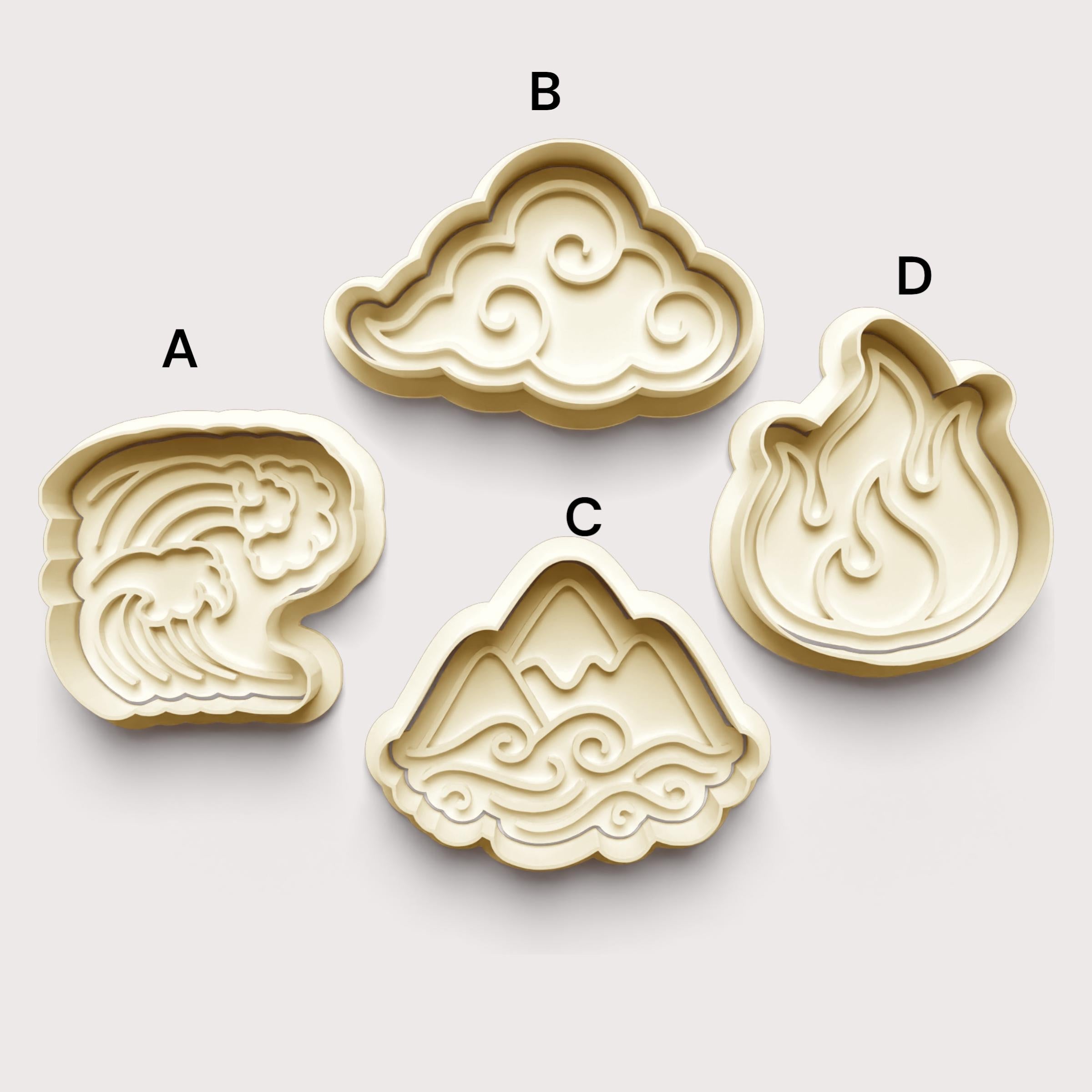 Asian Symbol Cookie Cutter: 3D Printed Fondant & Clay Cutter