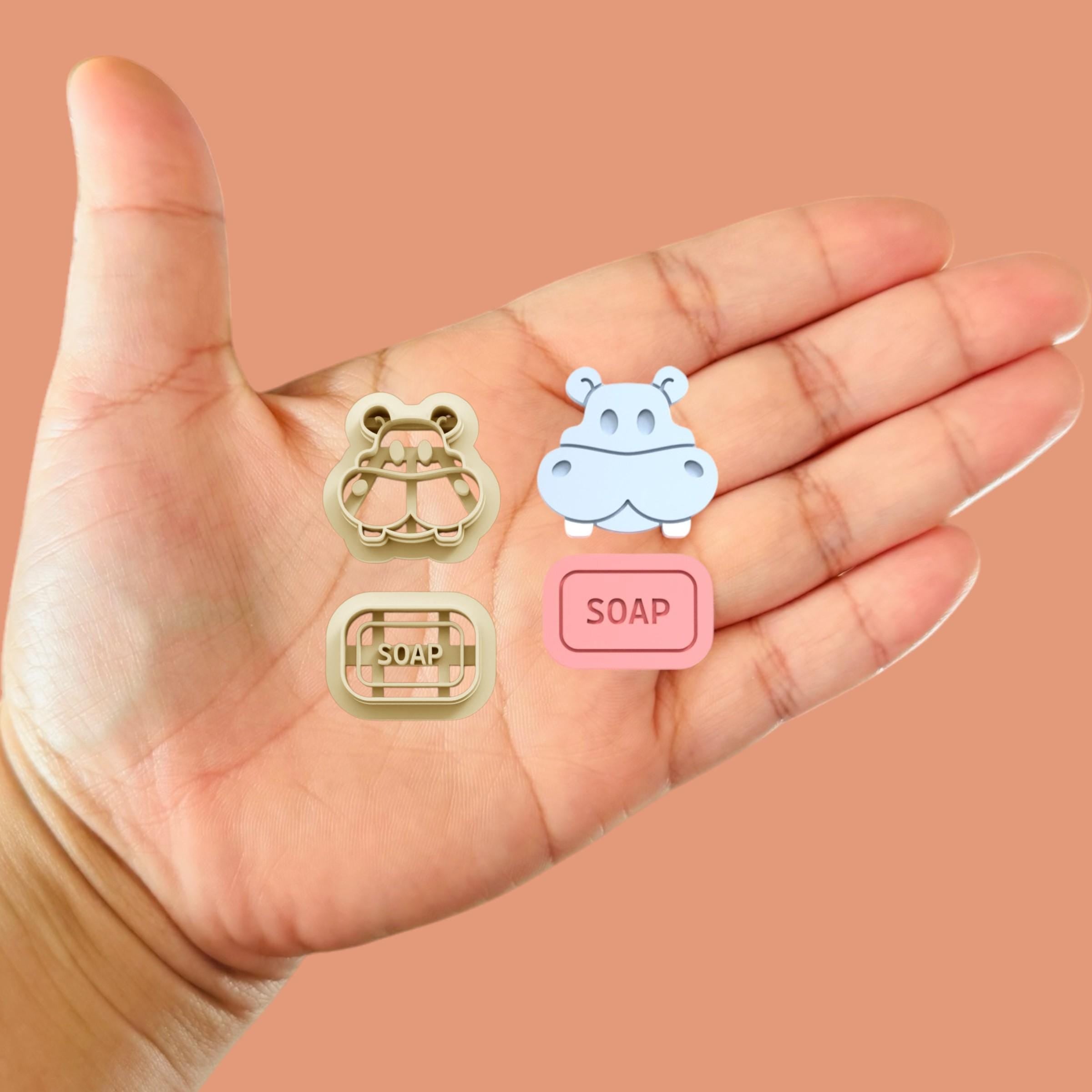 Hippopotamus with Soap Polymer clay cutter