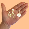Flower Petals Earring with Precious Stones A Polymer clay cutter
