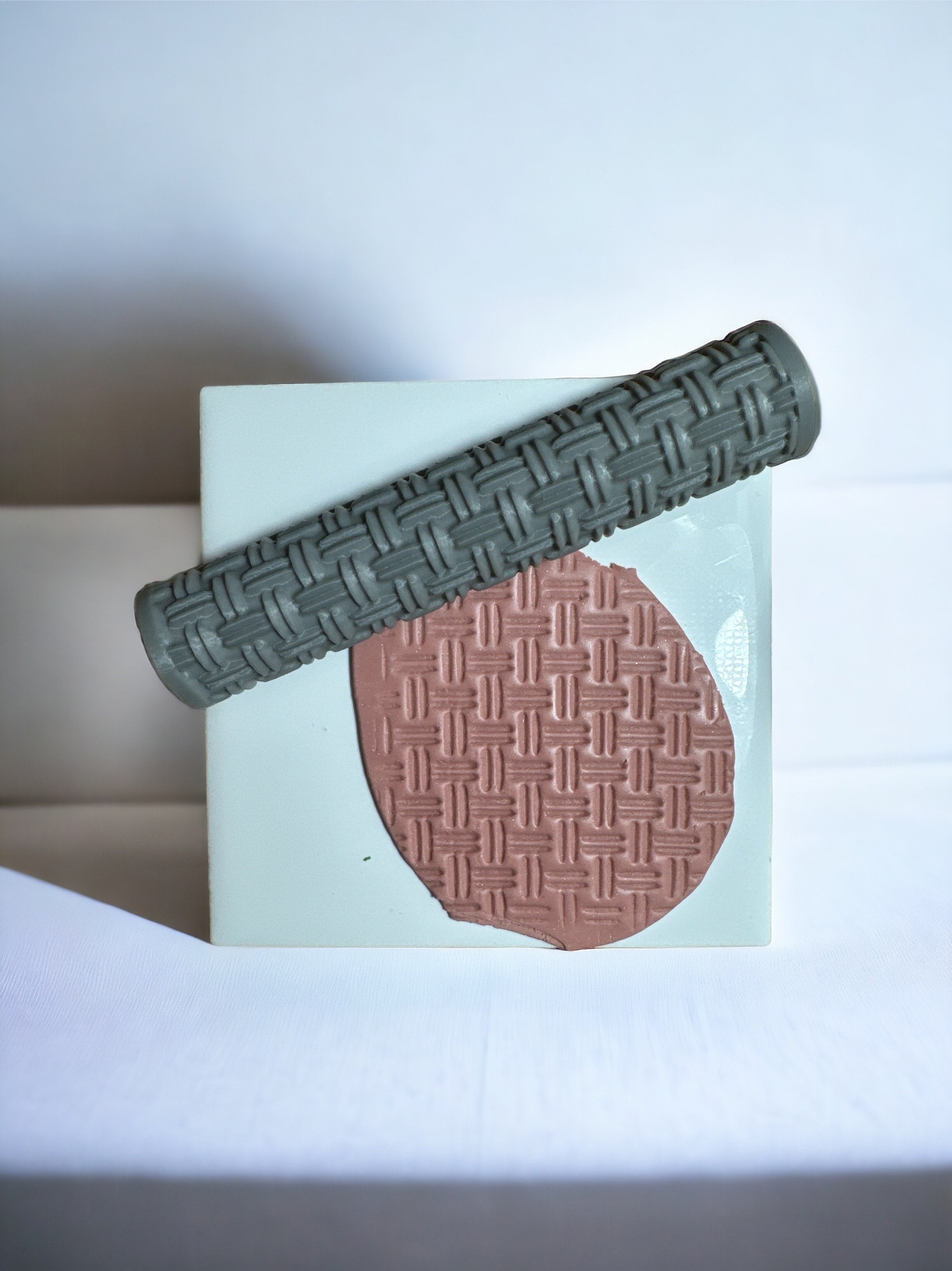 Basket Pattern Polymer Clay Roller: Earring Making Tool