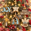 Christian Christmas Ornament Set – Nativity & Faith Wood Ornaments