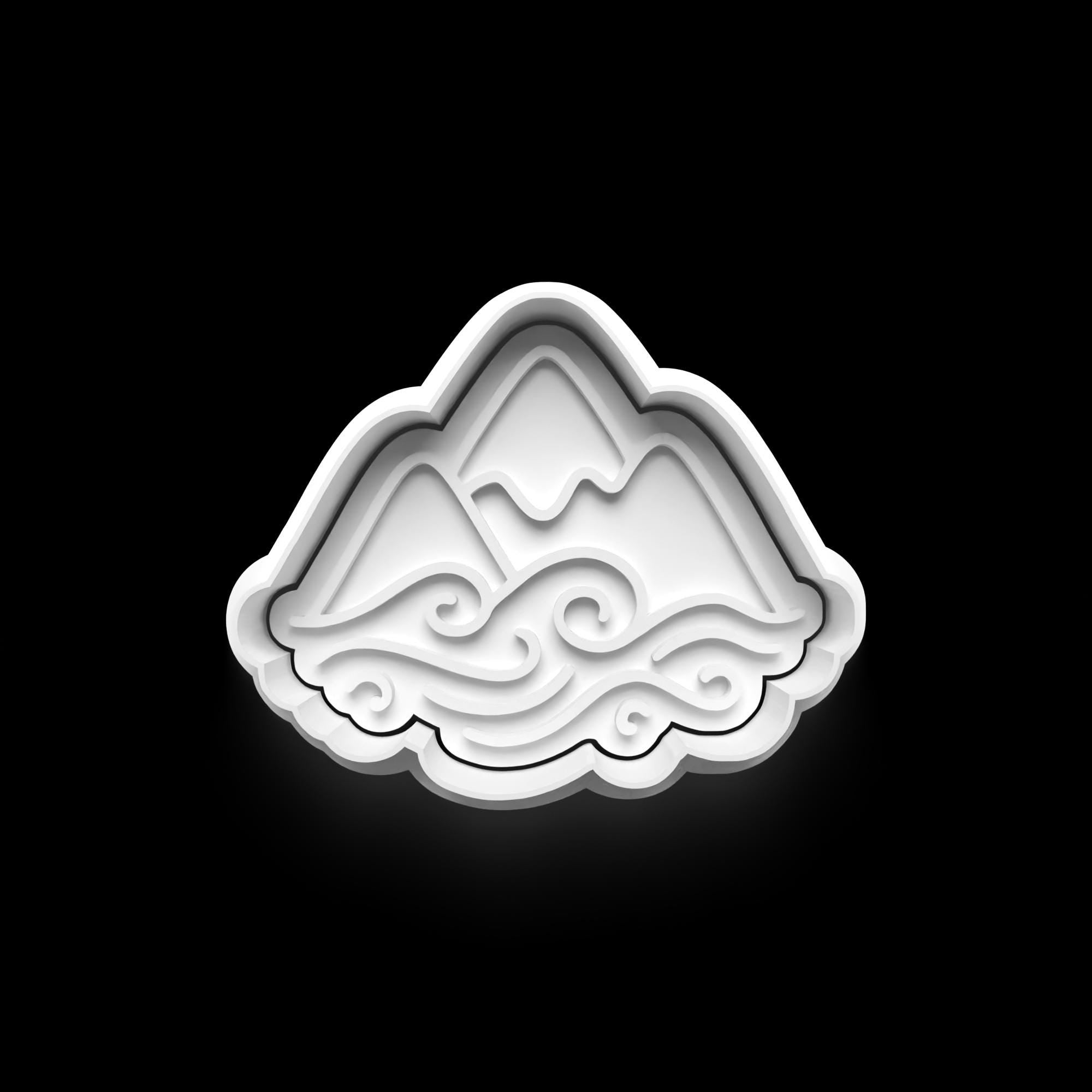 Asian Symbol Cookie Cutter: 3D Printed Fondant & Clay Cutter