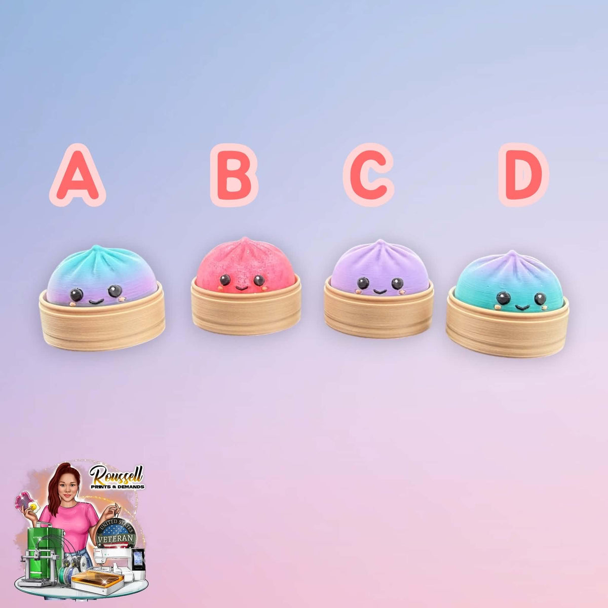 Dumplings colorful clicker keychain