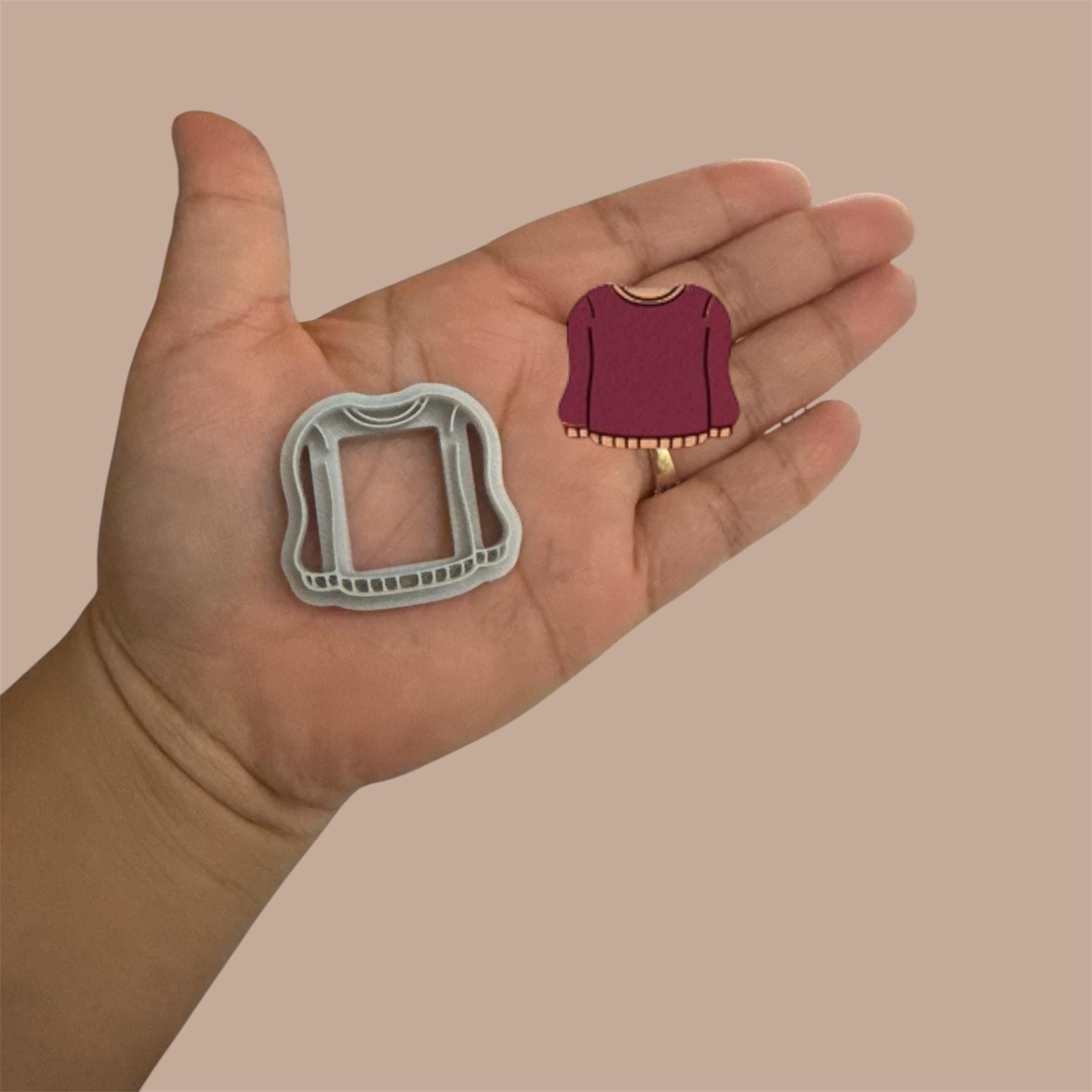 Sweater Polymer Clay Cutter: Unique 3D Printed Design