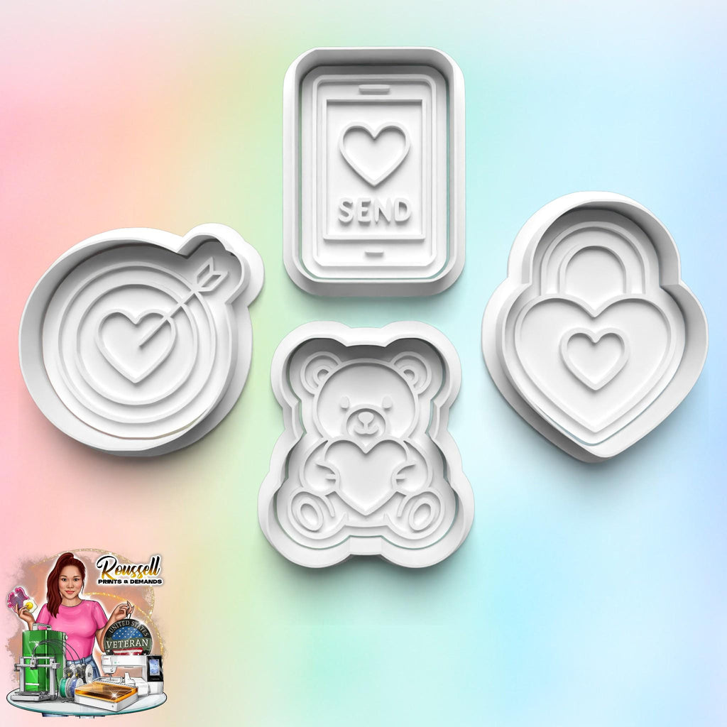 Valentine Theme: 3D Printed Fondant, Clay Cutter, Cookie cutter