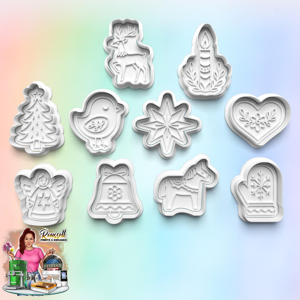 Christmas Cookie Cutter: 3D Printed Fondant Clay Cutter