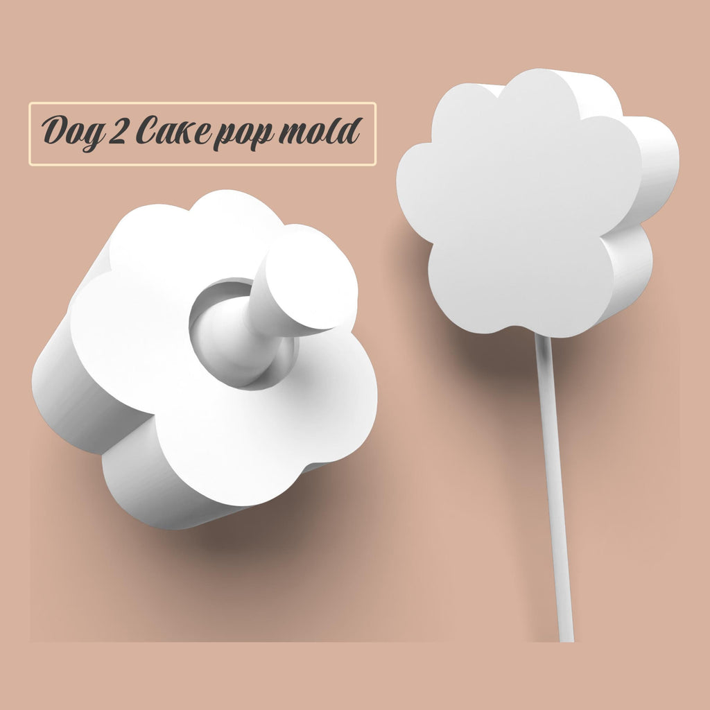 Dog theme 2 Cake pop mold 3d printed