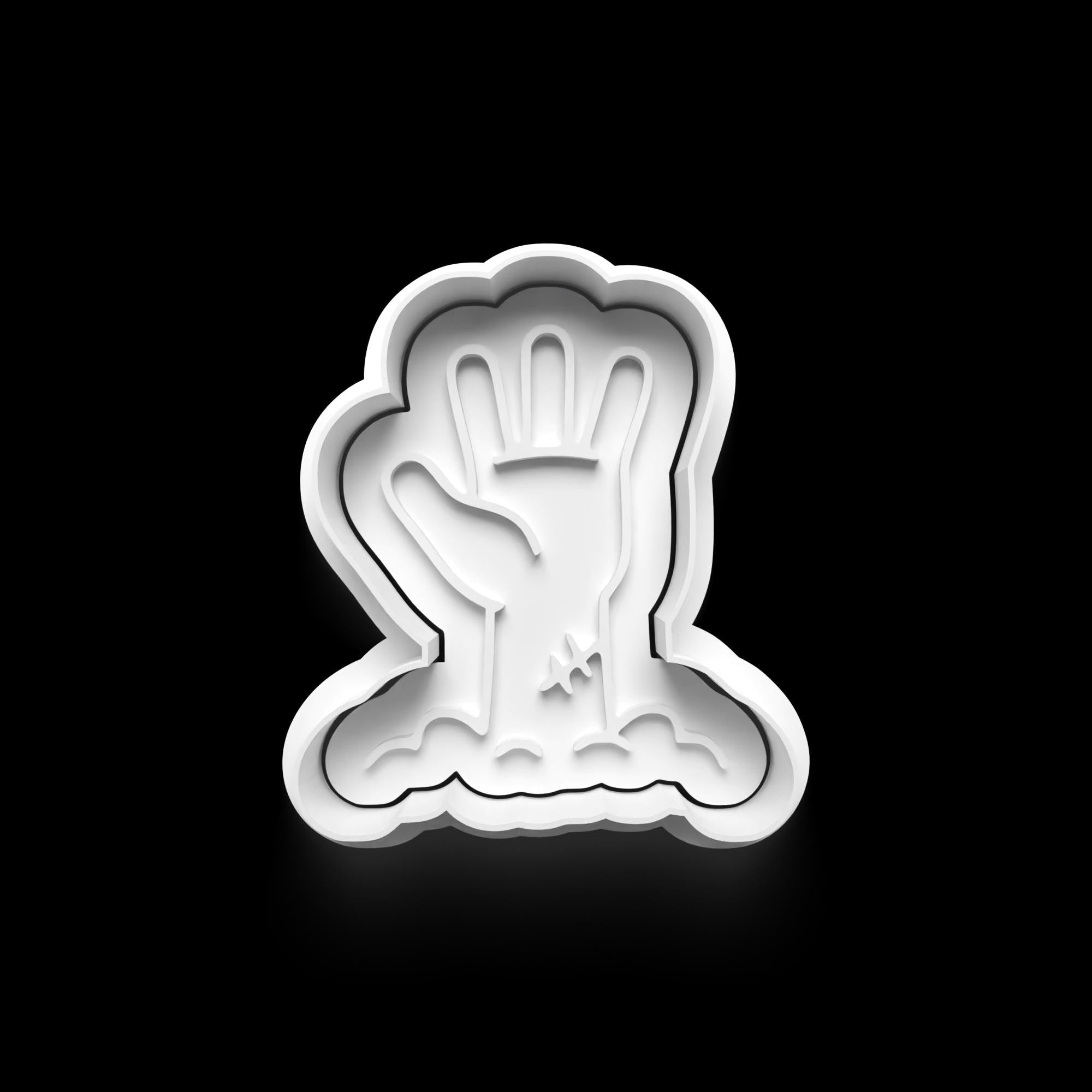 3D Printed Halloween Zombie Cookie Cutter: Fondant & Clay Cutter
