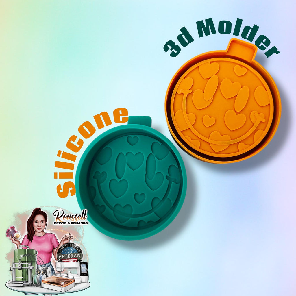 Smiley with heart Silicon Mold / Molder