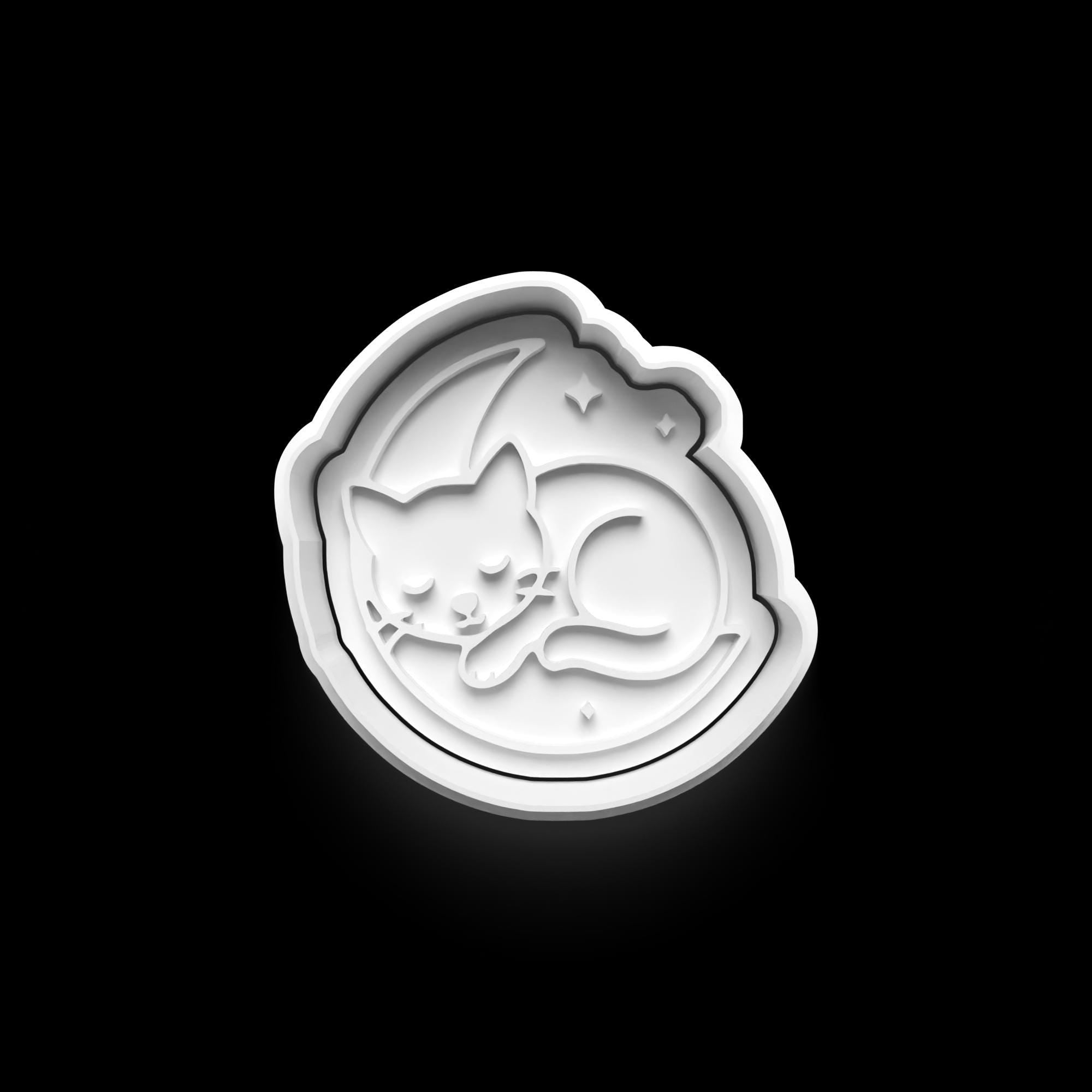 Cat Memory Cookie Cutter: 3D Printed Fondant Clay Cutter