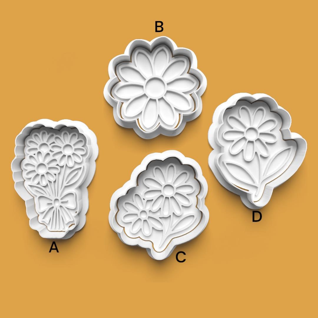 Daisy Cookie Cutter: 3D Printed Fondant & Clay Cutter