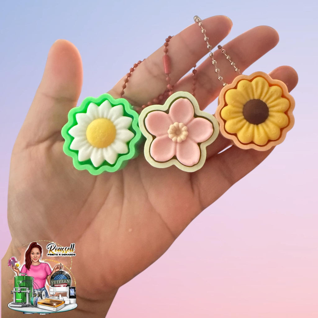 Flower clickers keychain , fidget clicker, Stress reliever