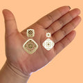 Flower Ornament Combo Earring A Polymer Clay cutter