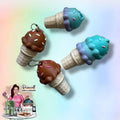 Ice Cream Sprinkle Clicker Keychain: 3D Printed PLA Cone
