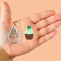 Cupcake With Clover Polymer clay cutter