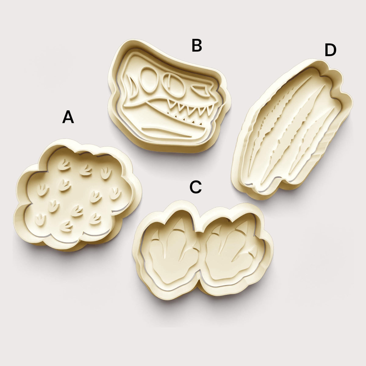 Dino Cookie Cutter: 3D Printed Fondant & Clay Cutter