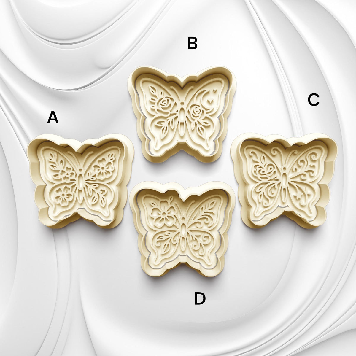 Butterfly Cookie Cutter: 3D Printed Fondant Clay Cutter