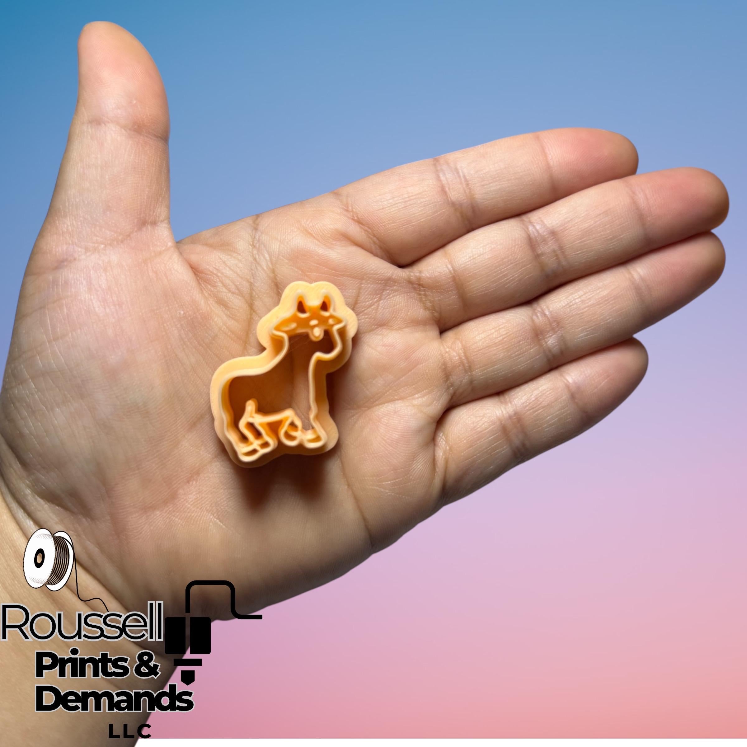Baby Goat  Mirrored Set Polymer clay cutter