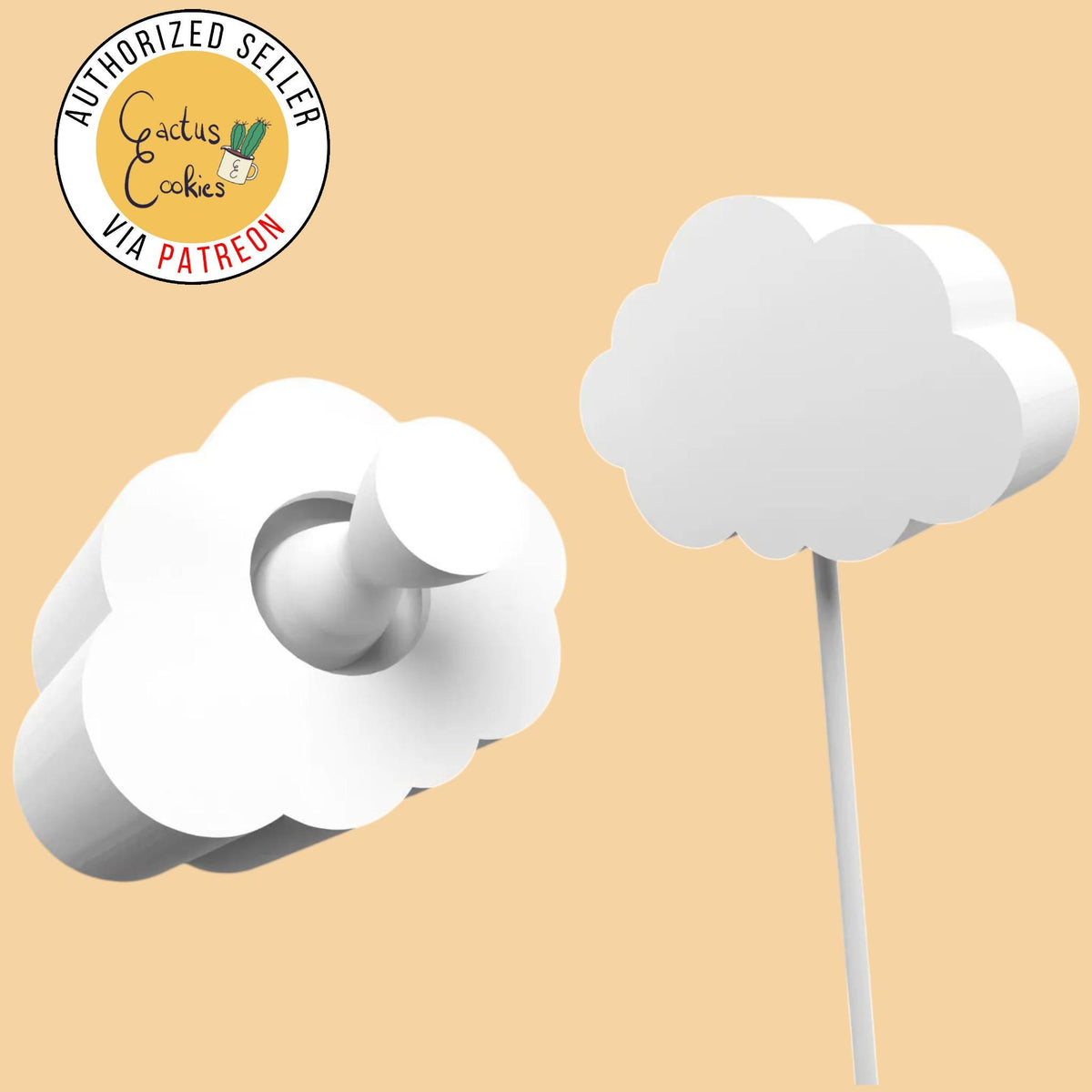 cloud Cake pop mold 3d printed