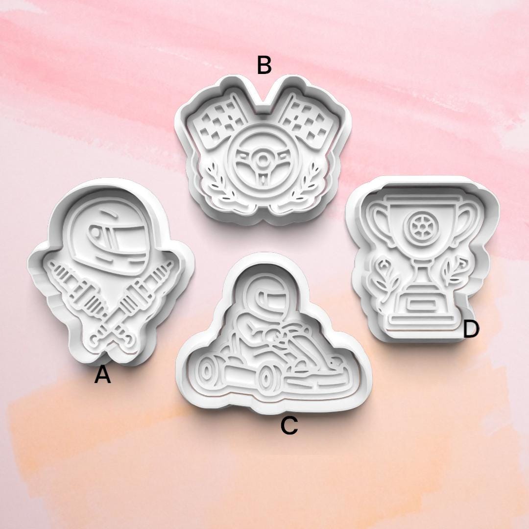 Go Kart Cookie Cutter: 3D Printed Fondant Clay Cutter