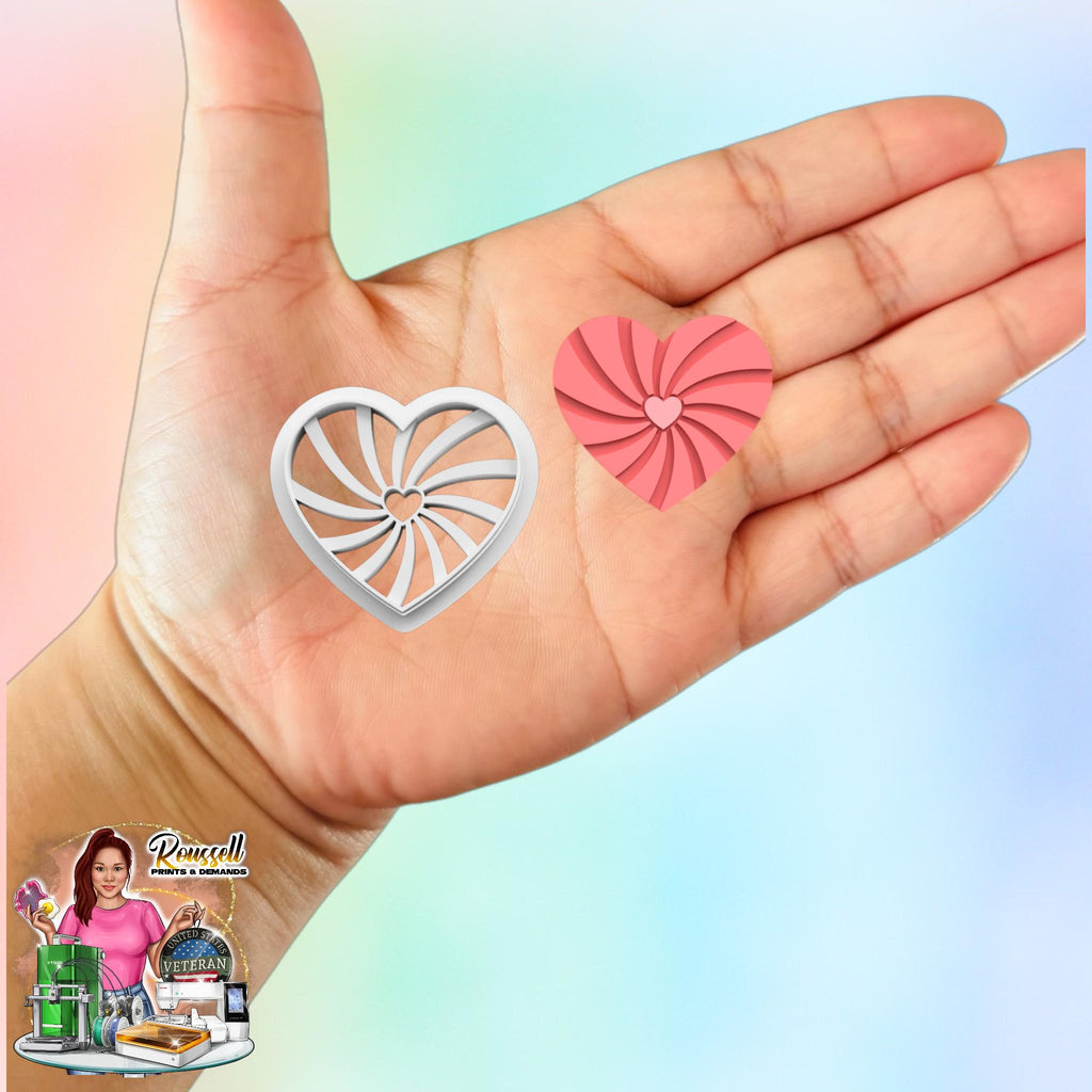 Spiral Heart Clay Cutters
