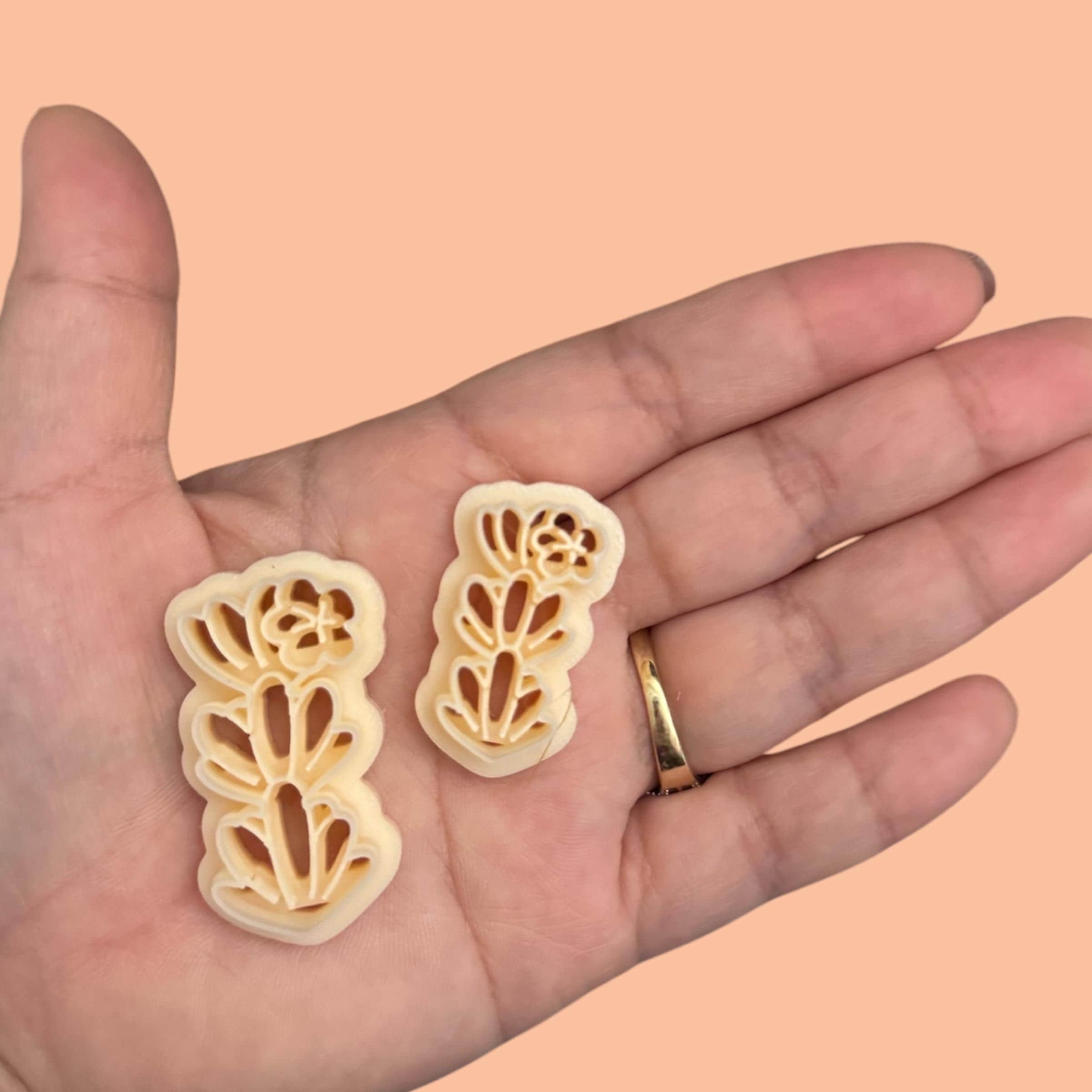 Lavender Flower  polymer clay cutter set