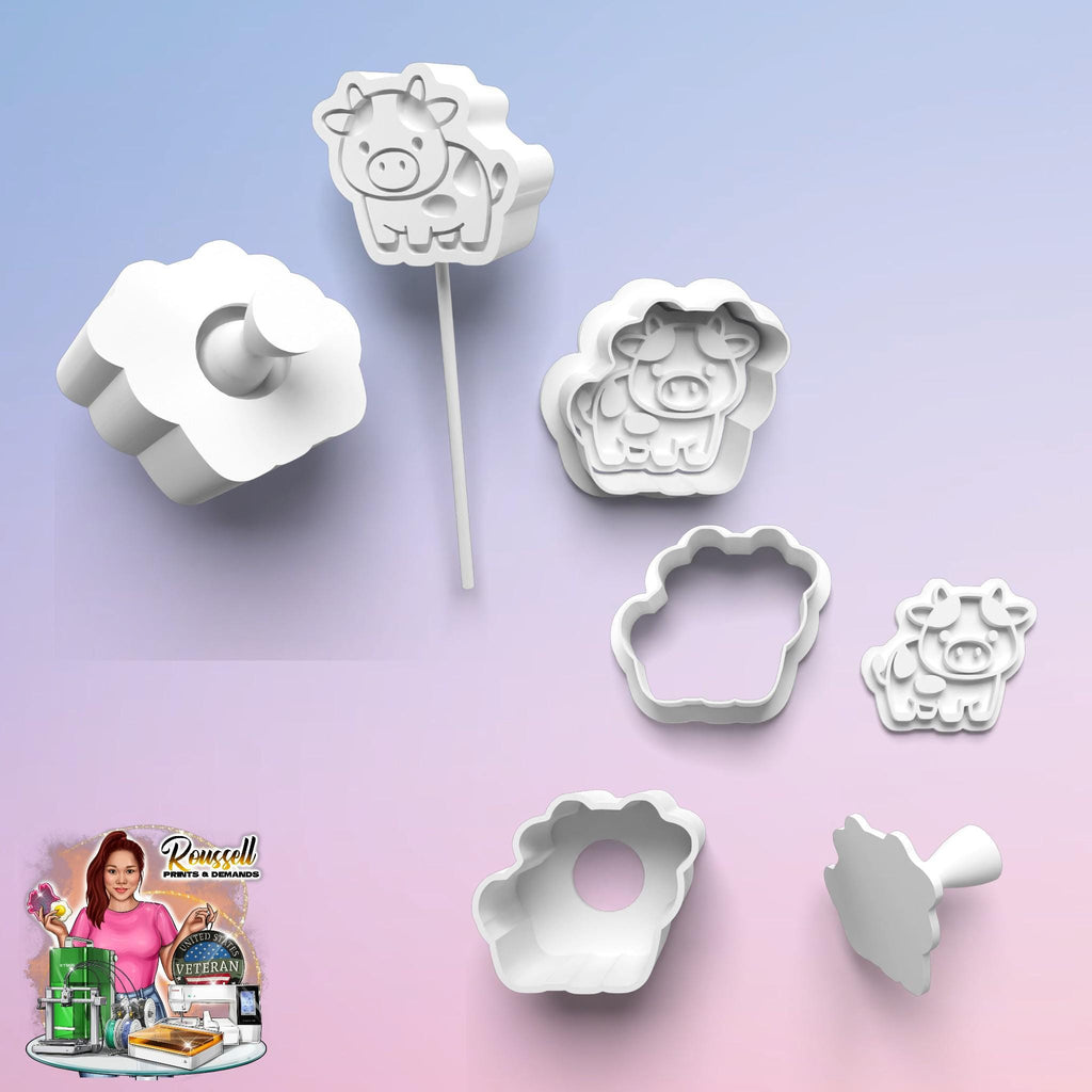 Farm Animal Theme Cake pop mold 3d printed