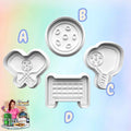 Pickleball Theme: 3D Printed Fondant , Clay Cutter Cookie cutter