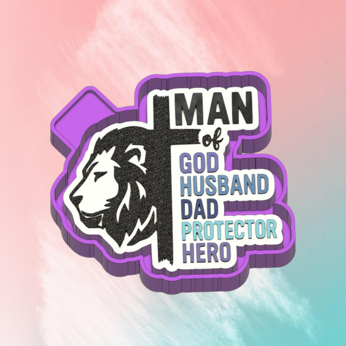 Man of God Christian Dad  Freshie Silicon Mold / Molder