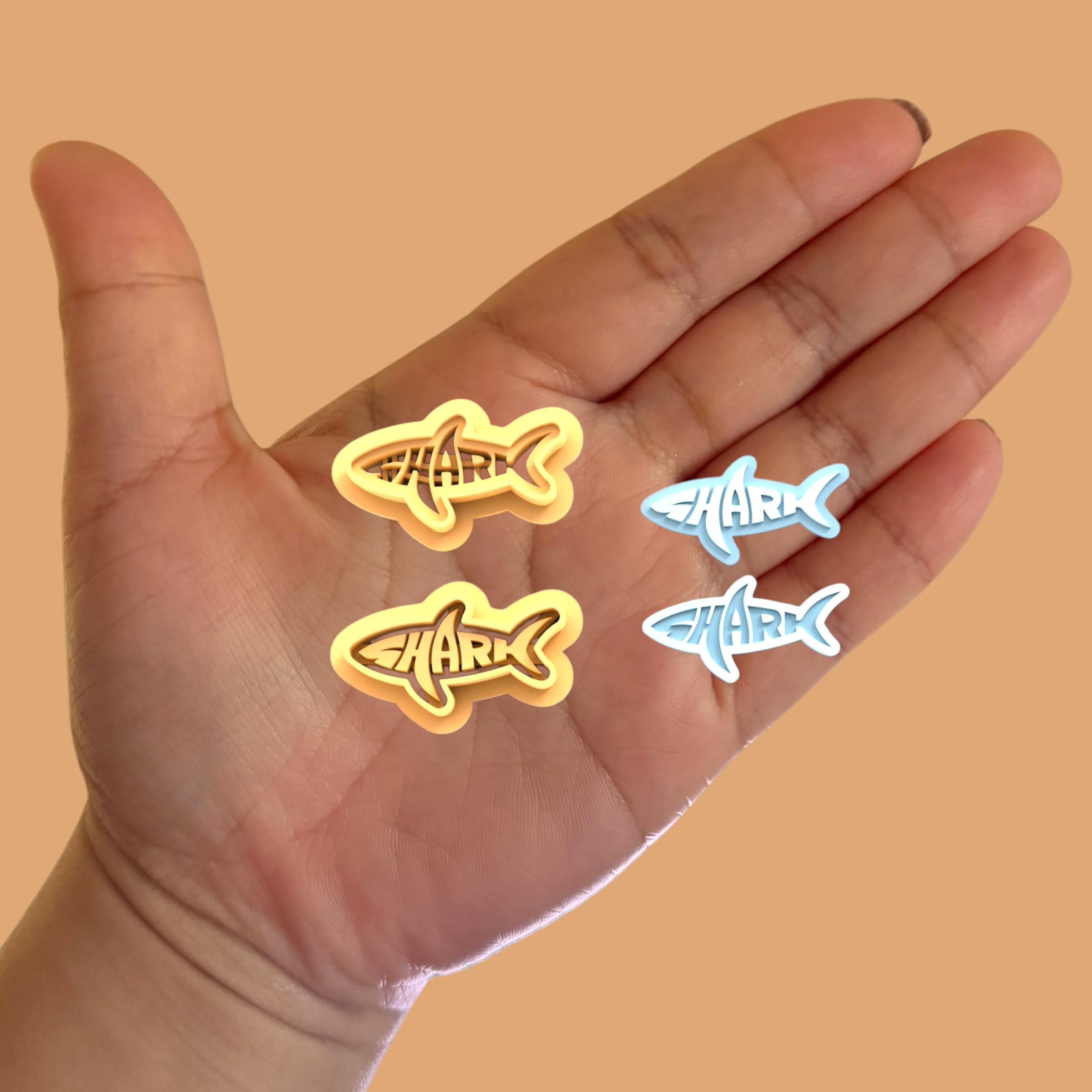 Shark Letter Stamp Polymer clay cutter