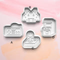 Retro Game Theme Cookie Cutter: 3D Printed Fondant Cutter
