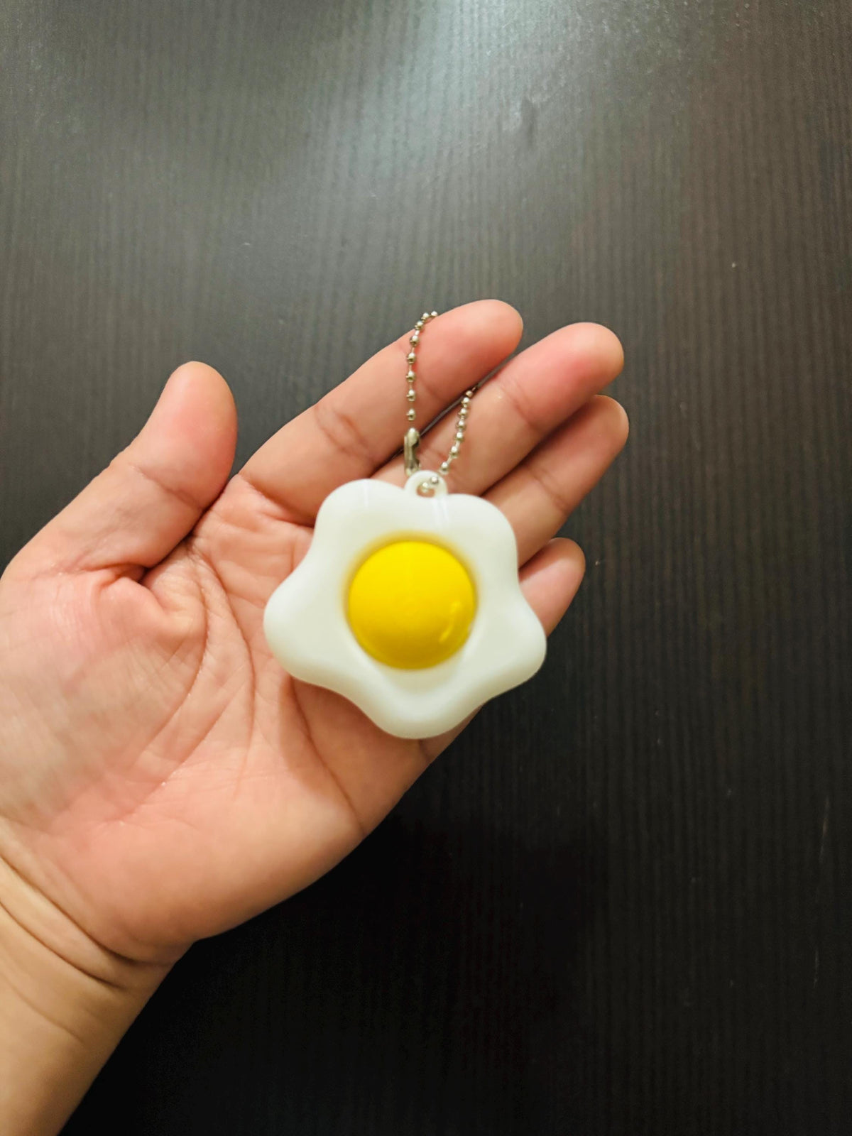 Breakfast Food Clicker Keychain: Bacon, Egg & Toast