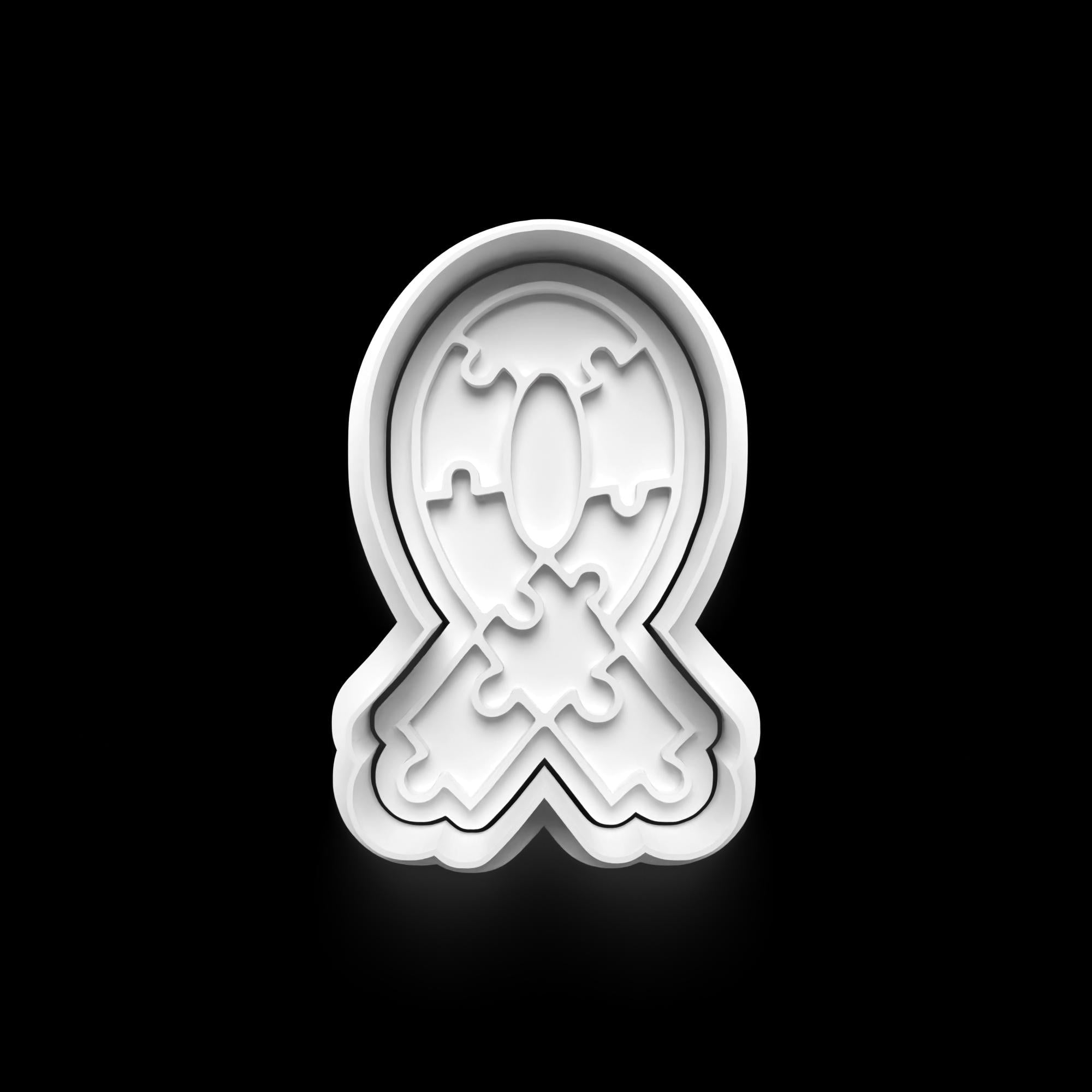 Autism Spectrum Cookie Cutter: 3D Printed Fondant Cutter
