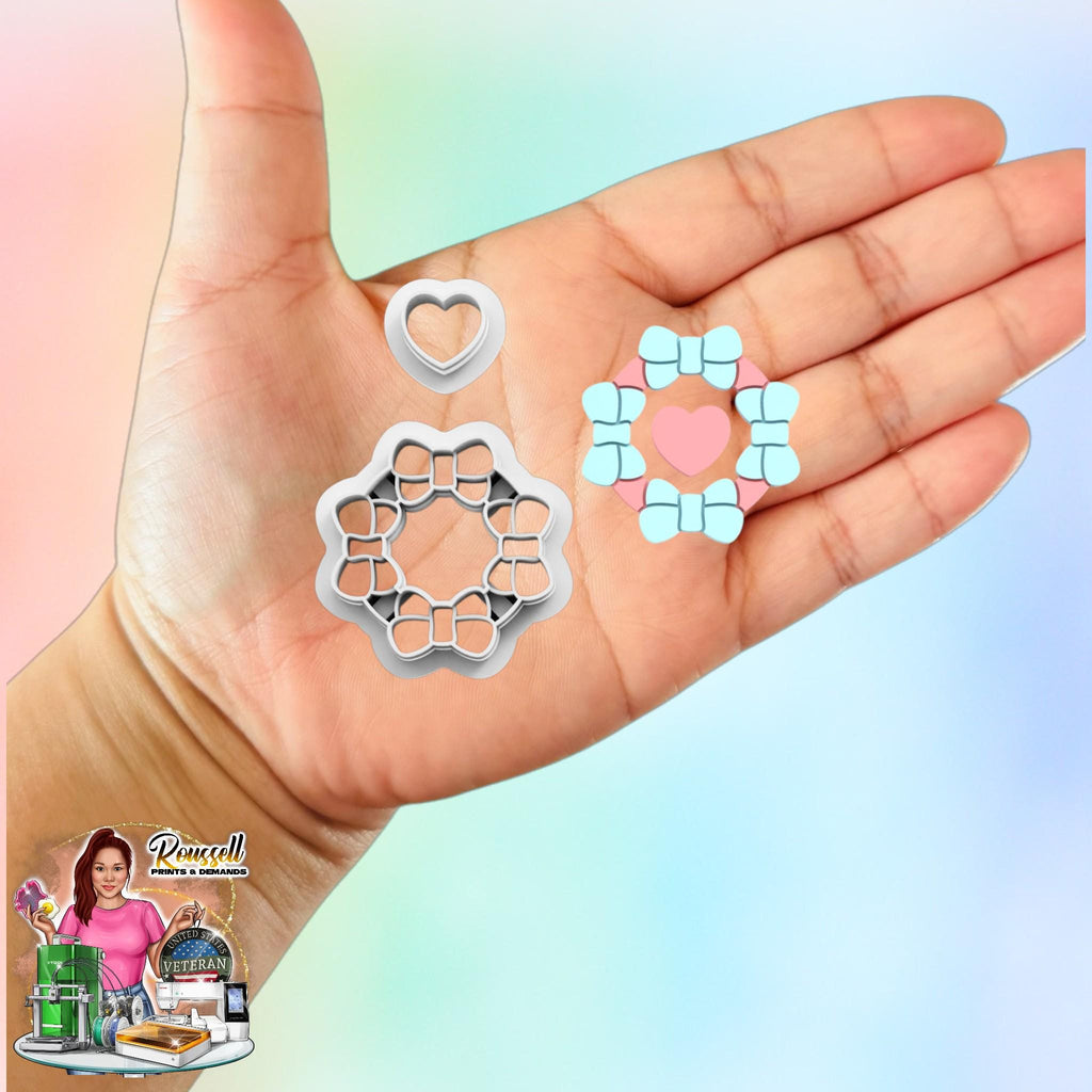 Ribbon Frame with Heart Clay Cutters
