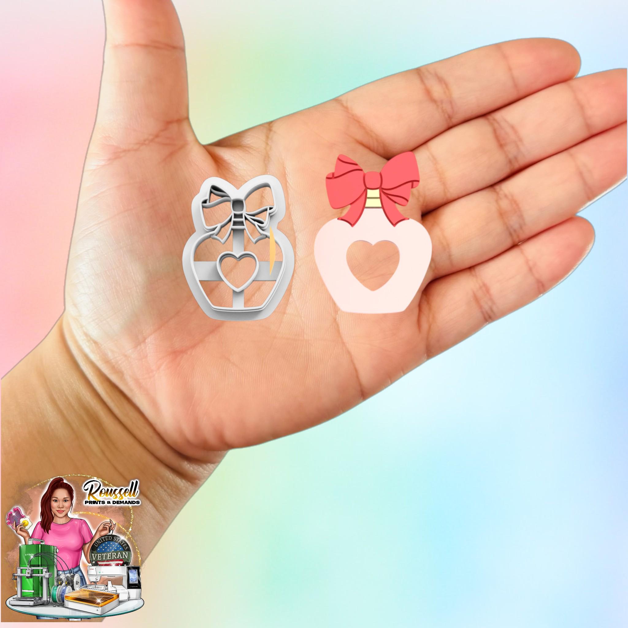Heart Cut Bottle Valentines Polymer clay Cutter