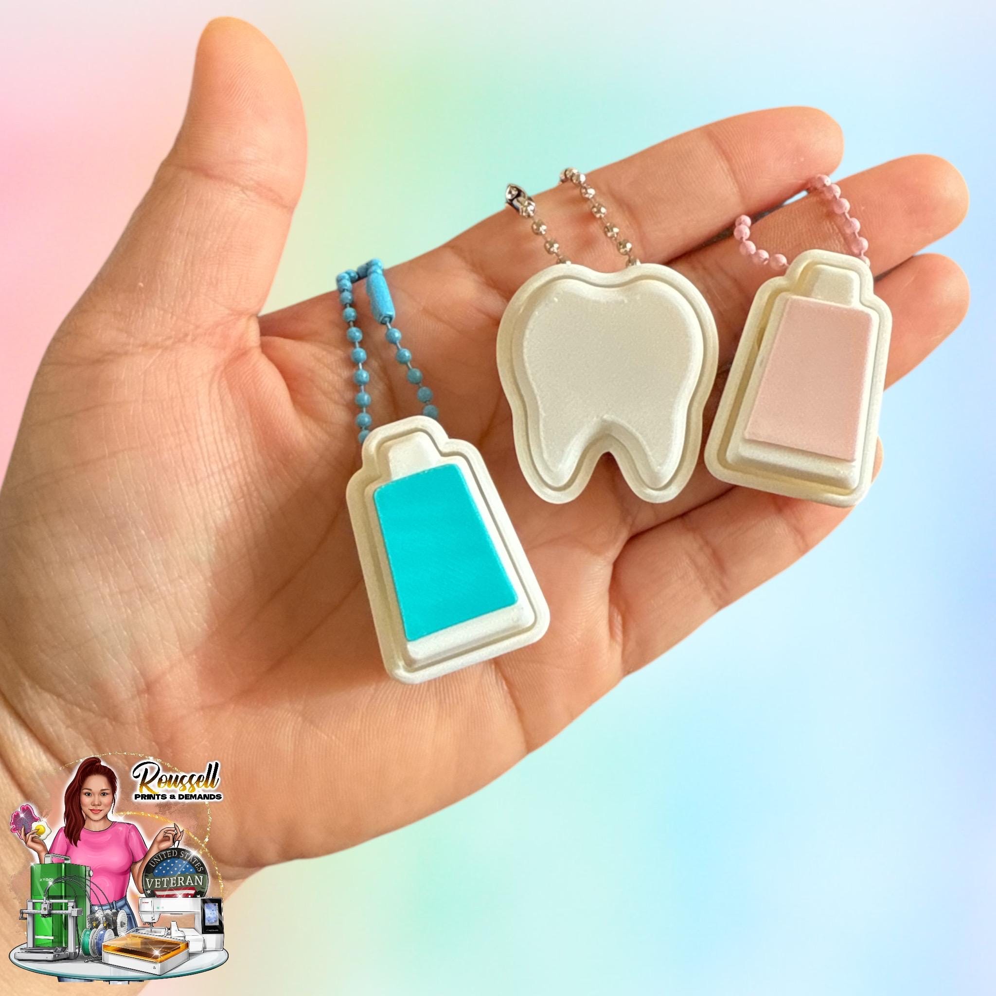 Tooth / Toothpaste  Clicker Keychain: