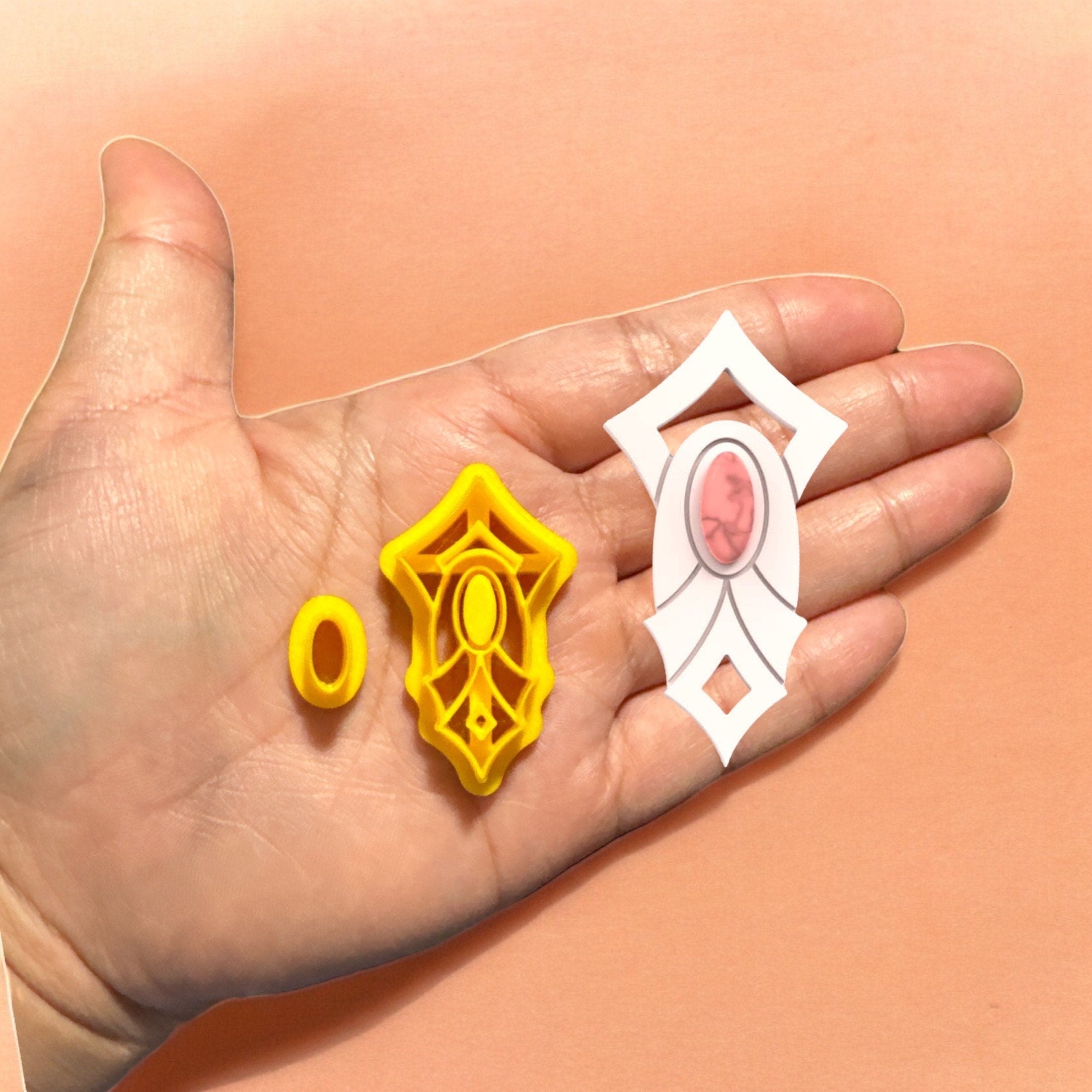 Elf Style Earring Polymer Clay Cutter: Precious Stone Design