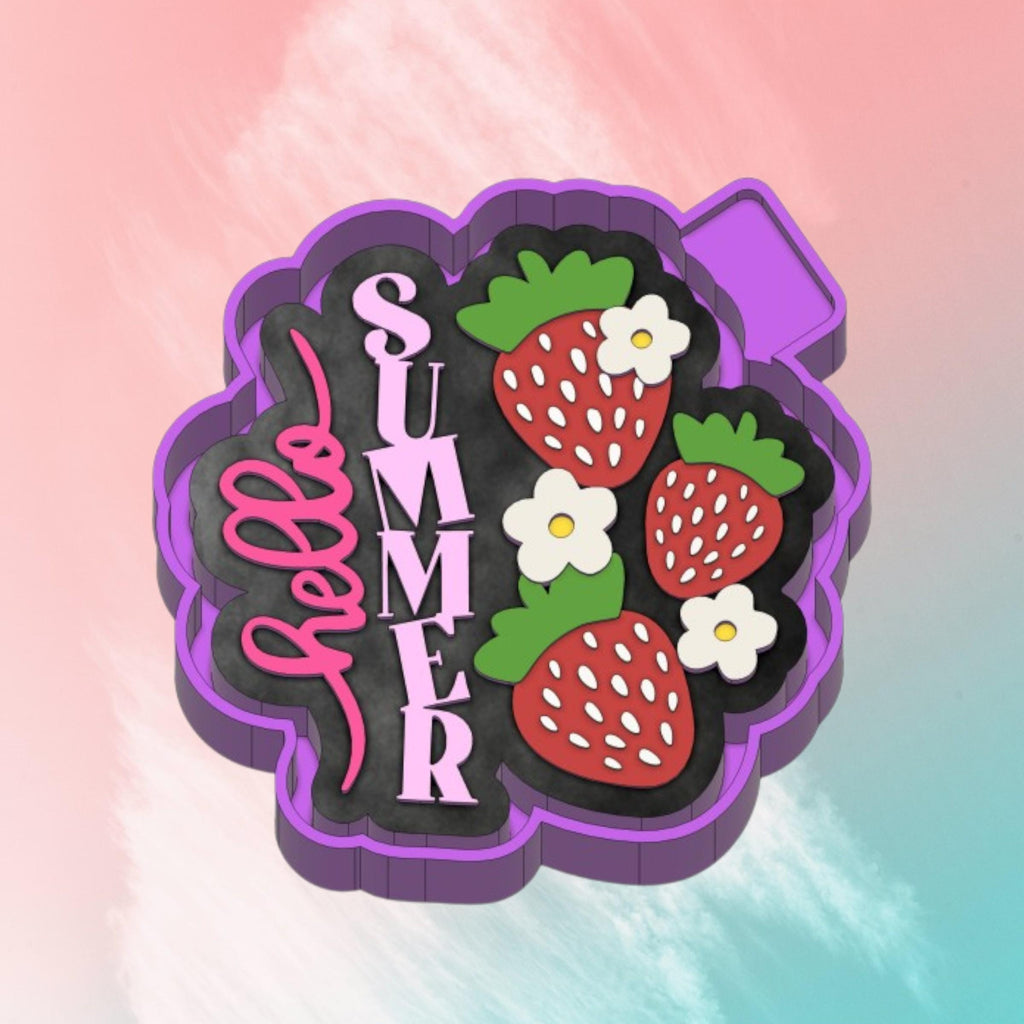 Hello Summer Strawberry Freshie Silicon Mold / Molder